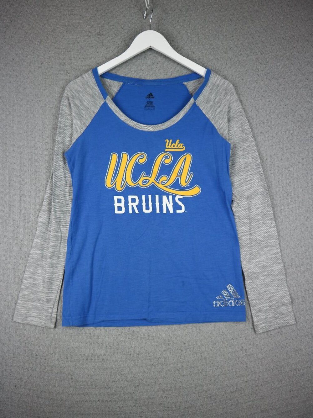 Adidas UCLA Bruins Rhine Stone Logo Longsleeve Womens Large California L
